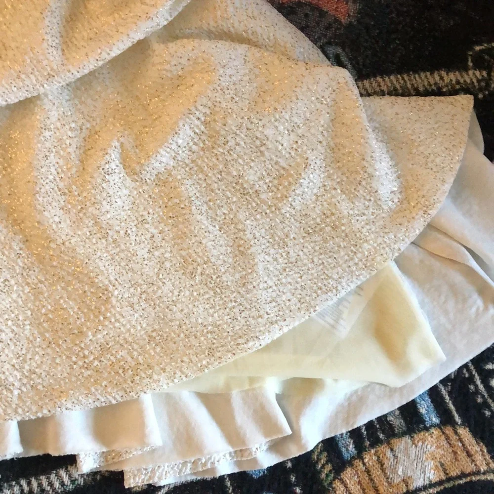 UO Silence + Noise Sinderella Ivory Sparkle Mini Dress - Picture 5 of 10